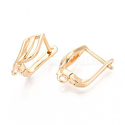 Brass Hoop Earring Findings&nbsp;KK-N267-28G