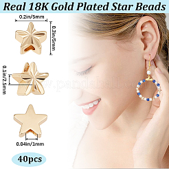 40Pcs Brass Beads&nbsp;KK-BBC0013-18