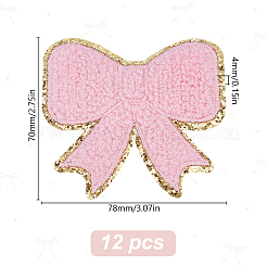 12Pcs Polyester Embroider Thread Iron on/Sew On Patches&nbsp;PATC-HY0001-62