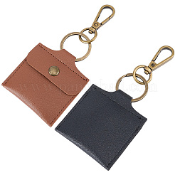 2Pcs 2 Colors PU Leather Finger Ring Storage Bags Pendant Decorations&nbsp;KEYC-CL0001-58B