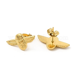 Ion Plating(IP) 304 Stainless Steel Airplane Stud Earrings for Women&nbsp;EJEW-I281-17G
