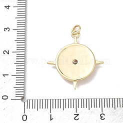 Brass Micro Pave Clear Cubic Zirconia Pendants&nbsp;KK-D289-18G