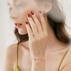 60Pcs 2 Colors Natural Colorful Tourmaline Faceted Table Cut Cube Links Connector Charms&nbsp;PALLOY-DC00043