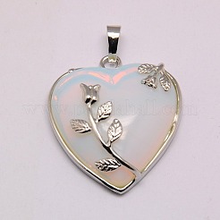 Heart Opalite Pendants&nbsp;X-GP356-5