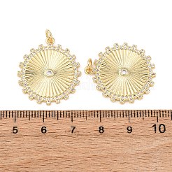 Brass Micro Pave Cubic Zirconia Pendants&nbsp;KK-K408-20G