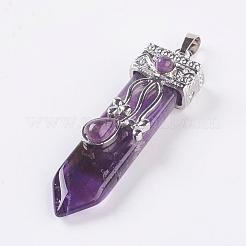 Natural Amethyst Big Pendants&nbsp;G-G718-A18