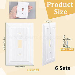 Plastic Receptacle Outlet Wall Plate&nbsp;AJEW-WH0912-10B