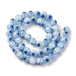 Handmade Millefiori Lampwork Beads Strands&nbsp;LAMP-G164-05L