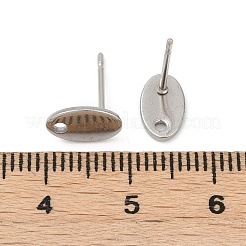 304 Stainless Steel Stud Earring Findings&nbsp;STAS-Q353-02P