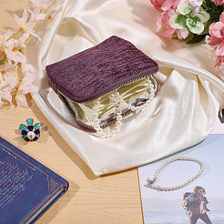 Velvet Jewelry Storage Zipper Pouches&nbsp;ABAG-WH0063-117A