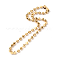 PVD Vacuum Plating 304 Stainless Steel Ball Chain Necklace & Bracelet Set&nbsp;STAS-D181-01G-01D