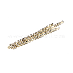 3 Rows Brass Crystal Rhinestone Cup Chain Big Pendants&nbsp;LS-KK-A167-04KCG