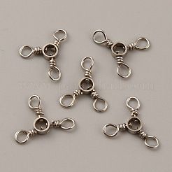 Brass Fishing Three-Way Swivels Catfish Swivels&nbsp;KK-WH0062-21E-P