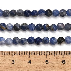 Natural South Africa Sodalite Beads Strands&nbsp;G-S259-35-4mm