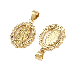Brass Micro Pave Cubic Zirconia Pendants&nbsp;KK-L241-03G