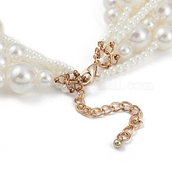 Plastic Pearl Bib Necklaces&nbsp;NJEW-K384-08