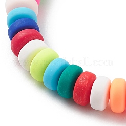 9Pcs 9 Style Handmade Polymer Clay Beaded Stretch Bracelets Set&nbsp;BJEW-JB08959
