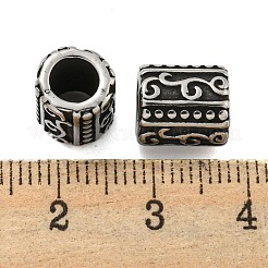 Column 304 Stainless Steel European Beads&nbsp;STAS-E214-10AS-05