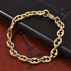 304 Stainless Steel Oval Link Chain Bracelets for Women Men&nbsp;BJEW-F488-48A-G