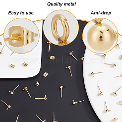 80Pcs 304 Stainless Steel Ball Stud Earring Post&nbsp;DIY-CN0002-05