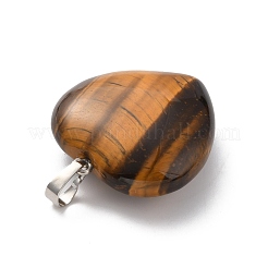 Natural Tiger Eye Pendants&nbsp;G-B042-02P-06