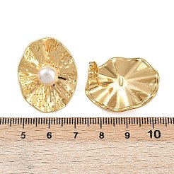 Brass Oval Stud Earrings&nbsp;EJEW-C152-07B-G