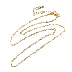 1MM Brass Cuboid Link Chain Necklaces&nbsp;NJEW-P341-01G