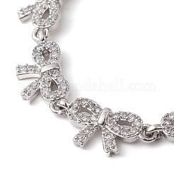 Brass Bowknot Link Chain Bracelets&nbsp;BJEW-D039-44P