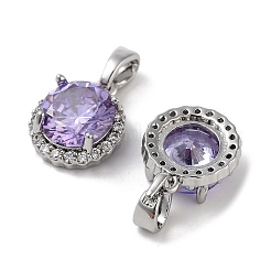Brass Micro Pave Cubic Zirconia Charms&nbsp;KK-B102-06P