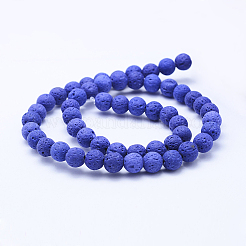 Natural Lava Rock Beads Strands&nbsp;X-G-F531-8mm-G12