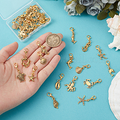 40Pcs 10 Style Alloy Pendant Decorations&nbsp;HJEW-PH02122