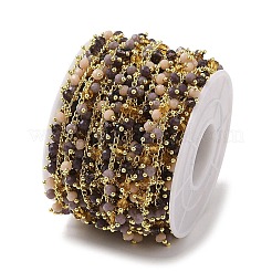 Brass & Glass Link Chain&nbsp;CHC-A009-05G-04
