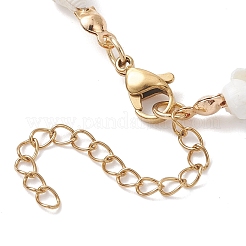 Natural Shell & Glass Seed Beads & 304 Stainless Steel Beaded Anklets for Women&nbsp;AJEW-TA00056