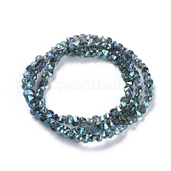 Electroplate Glass Beads Strands&nbsp;EGLA-L021-FR01