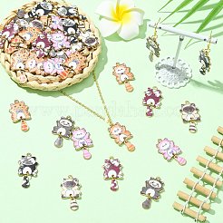 35Pcs 7 Colors Alloy Enamel Pendants&nbsp;ENAM-CJ0007-32