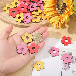 108Pcs Dyed Wooden Decotations&nbsp;AJEW-FH0007-95
