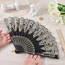 Plastic Folding Fan&nbsp;AJEW-WH20018-65D