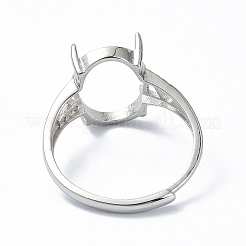 Adjustable 925 Sterling Silver Ring Components&nbsp;STER-K179-38P