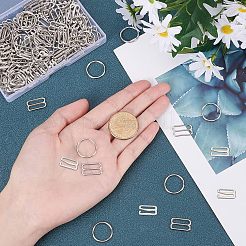 180Pcs 3 Styles Zinc Alloy Slider Buckles&nbsp;IFIN-NB0001-36