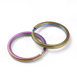 Ion Plating(IP) 304 Stainless Steel Split Key Rings&nbsp;LS-X-STAS-L216-09A