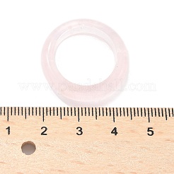 Natural Rose Quartz Plain Band Rings&nbsp;PW-WG25917-06