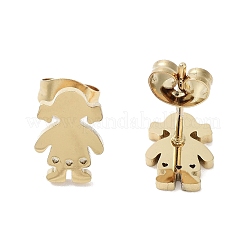 PVD Vacuum Plating 304 Stainless Steel Stud Earrings for Women&nbsp;EJEW-A048-39B-G