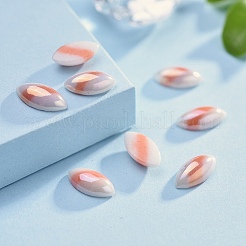 Opaque Glass Cabochons&nbsp;GGLA-S038-03G-5x10