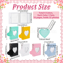 18 Sets 6 Colors PVC Mini Photo Album&nbsp;AJEW-WA0004-97