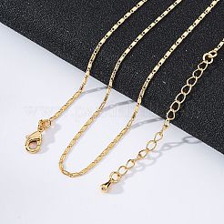 Long-Lasting Plated Brass Link Chain Necklaces&nbsp;X-NJEW-K112-14G-NF