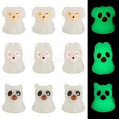 20Pcs Halloween Luminous Opaque Resin Ghost Display Decoration&nbsp;DJEW-TA0001-33