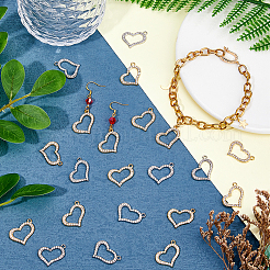 40Pcs 2 Colors Alloy Rhinestone Pendant&nbsp;FIND-FH0010-63