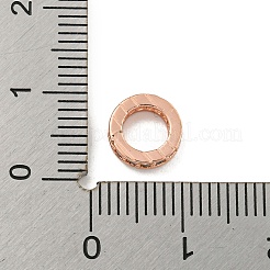 Brass Micro Pave Clear Cubic Zirconia European Beads&nbsp;KK-L215-009RG