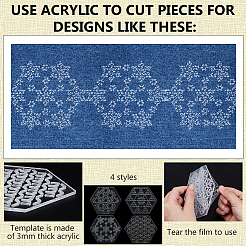 1Set Acrylic Embroidery Template&nbsp;AJEW-BC0007-79B