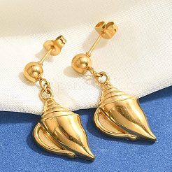 304 Stainless Steel Dangle Stud Earrings&nbsp;EJEW-P298-01B-G